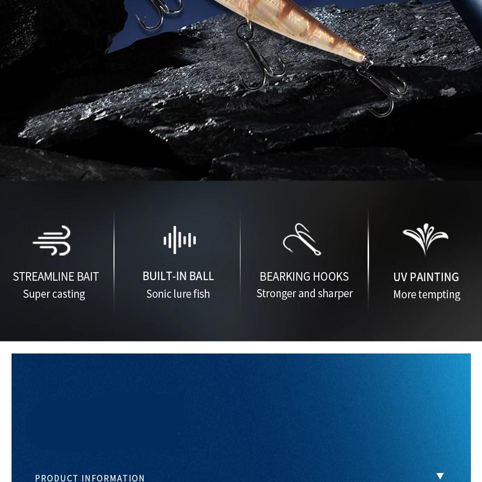 BEARKING 9.8cm 10g SP dive 2.1m professional Minnow Wobbler fishing lures quality jerkbaits Artificial Bait Predator tackles