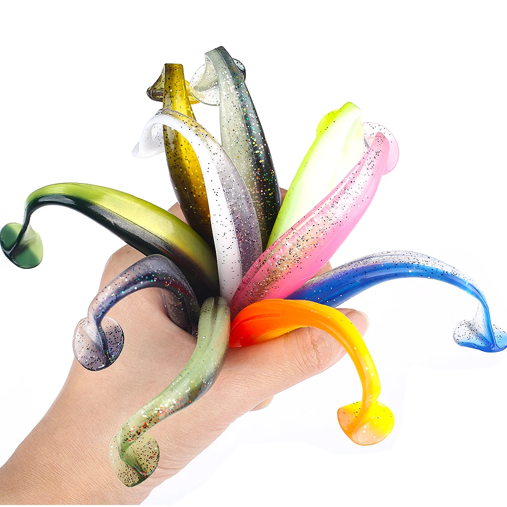 QXO 10pcs/Lot 13cm 10cm Soft Worm Lures Silicone Swimbait Bait Sea Fish Pva Wobblers Goods For Fishing Artificial Tackle QXO 10pcs/Lot 13cm 10cm Soft Worm Lures Silicone Swimbait Bait Sea Fish Pva Wobblers Goods For Fishing Artificial Tackle