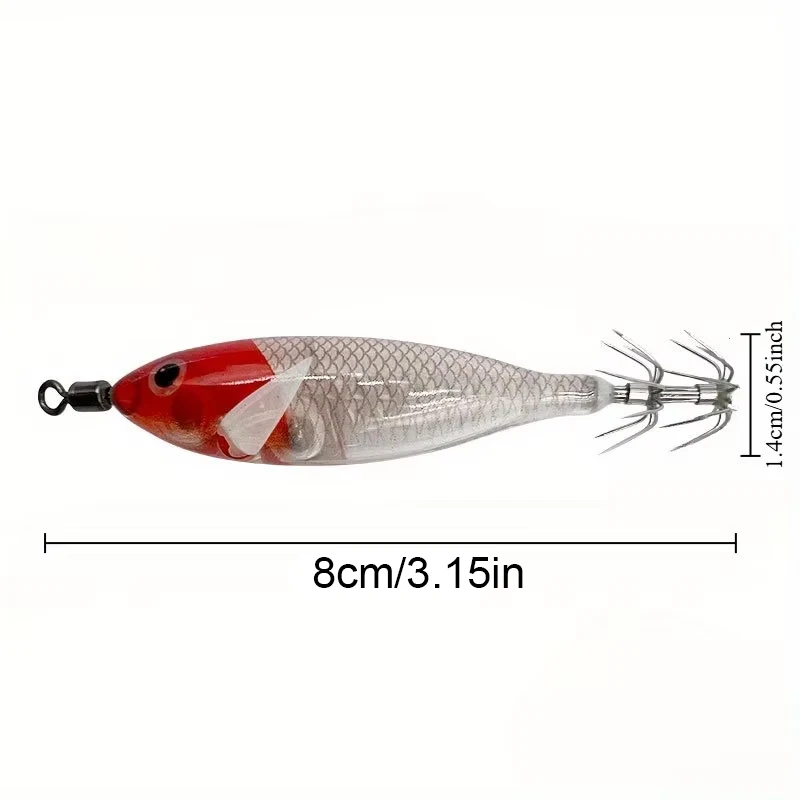 3pcs Horizontal Squid Trolling Lure Luminous Squid Jigs Saltwater Squid Shrimp Lure Squid Jigging Shrimp Hook Cuttlefish Bait 3pcs Horizontal Squid Trolling Lure Luminous Squid Jigs Saltwater Squid Shrimp Lure Squid Jigging Shrimp Hook Cuttlefish Bait
