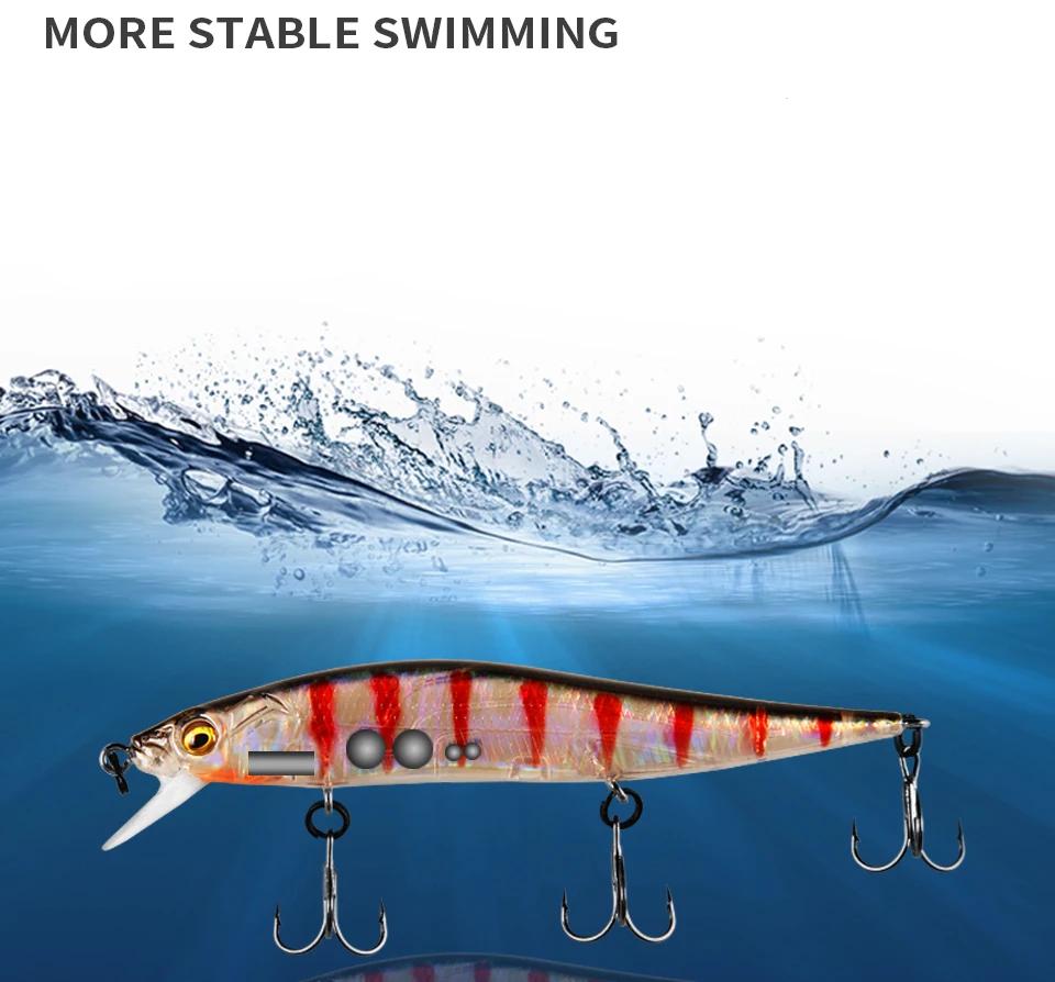 Bearking M98 Jerkbait
BEARKING 9.8cm 10g SP dive 2.1m professional Minnow Wobbler fishing lures quality jerkbaits Artificial Bait Predator tackles