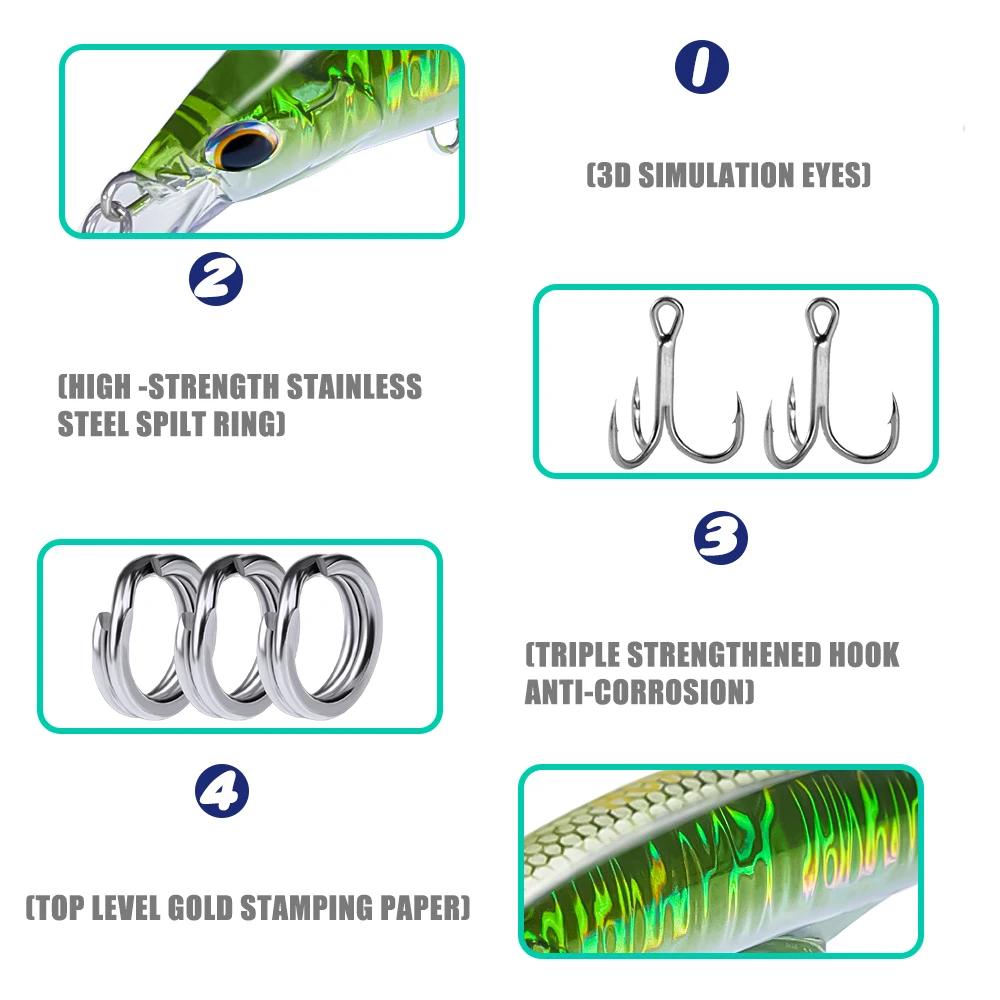 sinking minnow fishing lure 45g 120mm